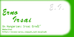 erno irsai business card